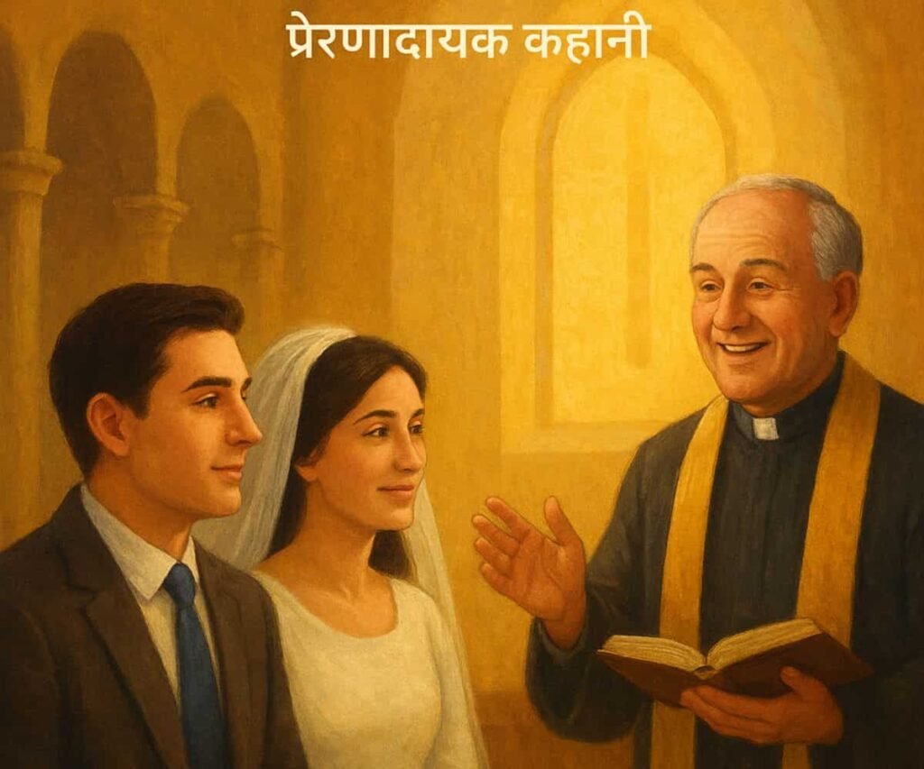Moral Lesson for Newly Married Couple - पादरी (Father) नवविवाहित जोड़े को प्रेम, समझदारी और जीवन की सीख देते हुए